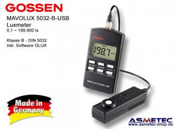 Gossen Mavolux 5032-B-USB-ASM - class B - DIN 5032 Luxmeter