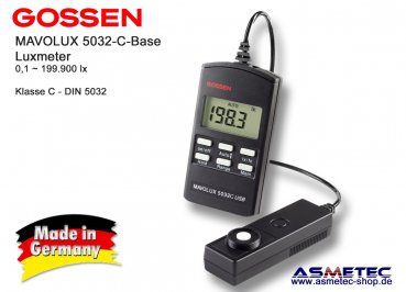 Gossen Mavolux 5032-C-Base-ASM - Klasse C - DIN 5032 Luxmeter