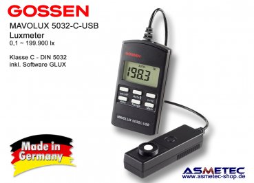 Gossen Mavolux 5032-C-USB-ASM - Klasse C - DIN 5032 Luxmeter