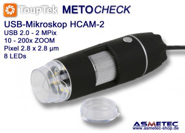 Touptek USB-Mikroskop HCAM-2, 2MP - www.asmetec-shop.de