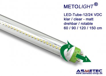 METOLIGHT LED-Röhre SCE-RC 90 cm, 14 Watt, 12_24 VDC, klar, A+ - www.asmetec-shop.de