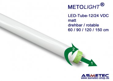 METOLIGHT LED-Röhre SCE-RC 150 cm, 25 Watt, 12_24 VDC, matt, A+ - www.asmetec-shop.de