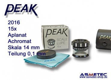 PPEAK-2016 scale loupe  15x - www.asmetec-shop.de
