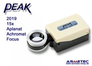 PEAK-2019, cassette lupe, 15x - www.asmetec-shop.de, peak optics, PEAK-Lupe