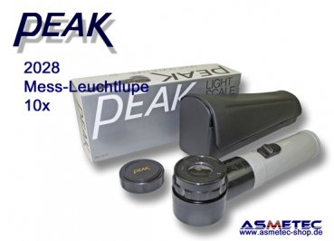 PEAK-2028 Leuchtlupe, PEAK optics, PEAK-Lupe 10x www.asmetec-shop.de
