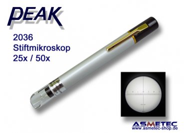 PEAK-Optics 2036-25 Stiftmikroskop mit Skala, 25fach