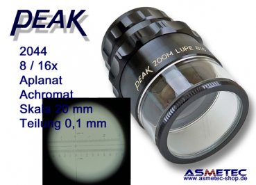 PEAK-2044 Zoom Lupe 8-16x - www.asmetec-shop.de