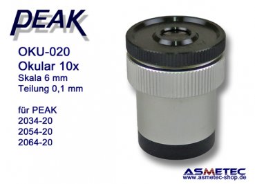 PEAK-Optics OKU-020, Okular mit Skala 6 mm für PEAK 2034/2054/2064