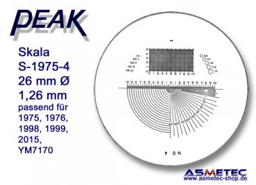 Peak Ersatzskala 1975-4 für Messlupe 1975 - www.asmetec-shop.de, PEAK-Optics
