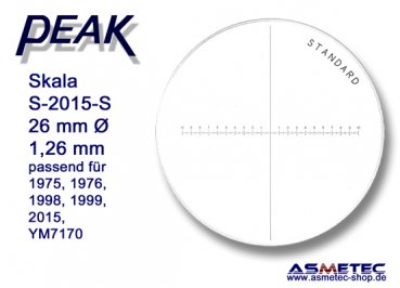 PEAK-2016 Skala für Messlupe  15x - www.asmetec-shop.de