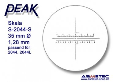 PEAK-2044 Skala für Zoom Lupe 8-16x - www.asmetec-shop.de
