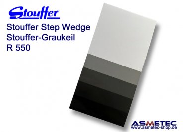 Stouffer R550C, 5-stufiger Reflexions-Graukeil, Inkrement 0,50, kalibriert