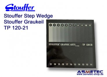 Stouffer TP120-21C, 21 step transmission-projection step wedge, increment 0.15, calibrated