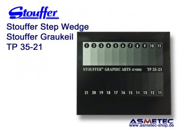 Stouffer TP35-21, 21 step transmission projection step wedge, increment 0.15
