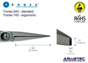 Tronex 543 - flat nose plier, stepless - www.asmetec.de