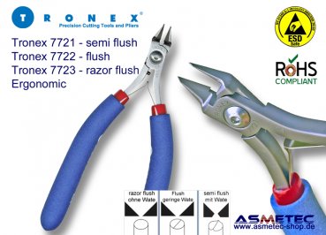 Tronex 7722 - Large Taper Relief Cutter, ergonomic - Flush