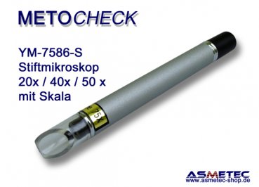 METOCHECK YM-7586-20S-LED, Pen microscope 20x + LED