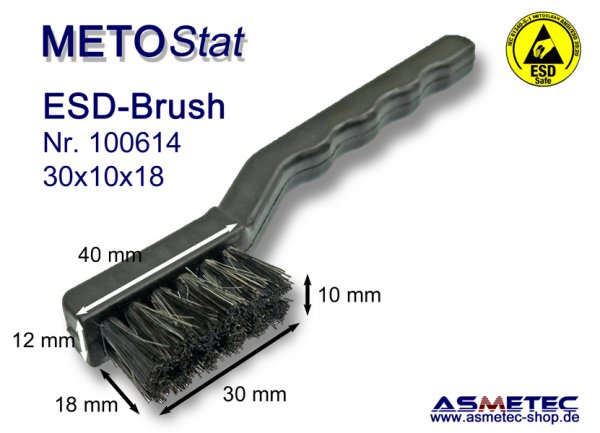Metostat ESD-Brush 301018B, antistatic, dissipative - www.asmetec-shop.de