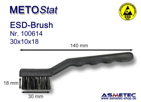 Metostat ESD-Brush 301018B, antistatic, dissipative - www.asmetec-shop.de
