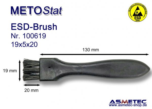 Metostat ESD-Brush 190520B, antistatic, dissipative - www.asmetec-shop.de