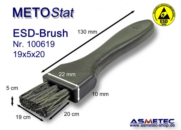 Metostat ESD-Brush 190520B, antistatic, dissipative - www.asmetec-shop.de
