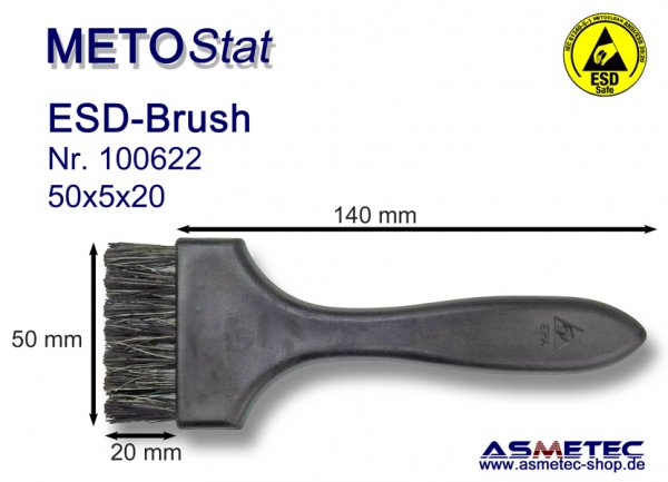 Metostat ESD-Brush 500520B, antistatic, dissipative - www.asmetec-shop.de