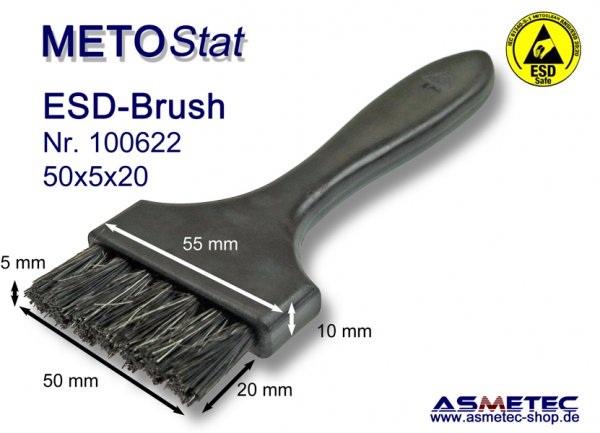 Metostat ESD-Bürste 500520B, antistatisch, leitfähig - www.asmetec-shop.de