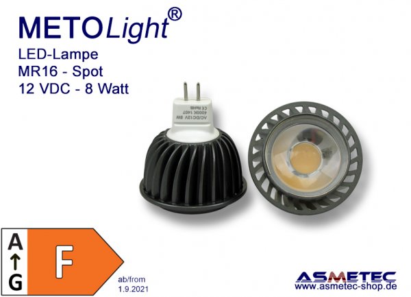 METOLIGHT LED Spot MR16, 8 Watt, CREE