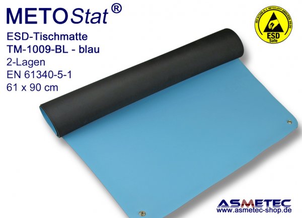 ESD-Tischmatte-TM-1009BL, blau, 61x90 cm, antistatisch
