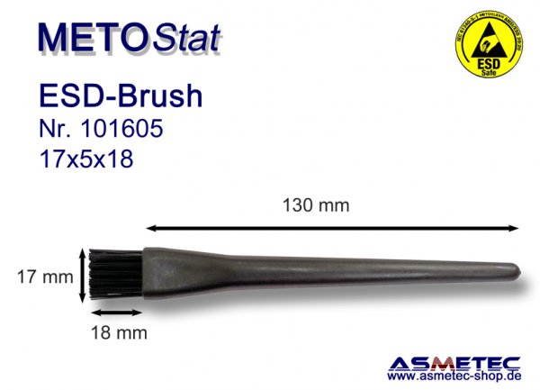 Metostat ESD-Brush 170520B, antistatic, dissipative - www.asmetec-shop.de