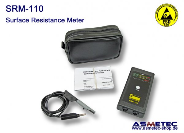 ESD surface resistance tester SRM110 - www.asmetec-shop.de