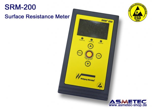 ESD surface resistance tester SRM200 - www.asmetec-shop.de