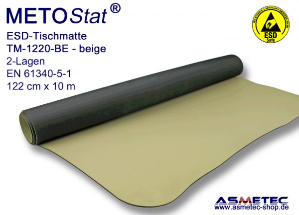 ESD-Table-Mat TM-1220-BE, solder proof, antistatic table mat, dissipative