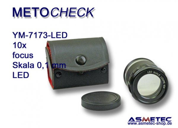 METOCHECK-YM-7173-LED, scale loupe 10x, LED, scale loupe 10x - www.asmetec-shop.de