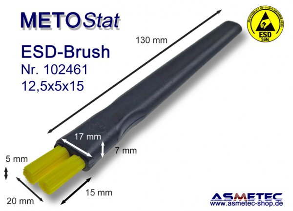 Metostat ESD-Brush 150515B, antistatic, dissipative - www.asmetec-shop.de