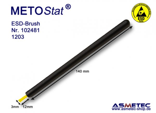 Metostat ESD-Brush 1203G, antistatic, dissipative - www.asmetec-shop.de