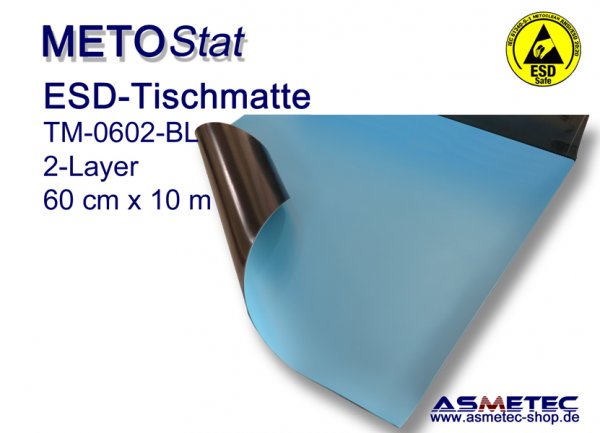 METOSTAT ESD Tischmatte TM-0602-10-BL - www.asmetec-shop.de