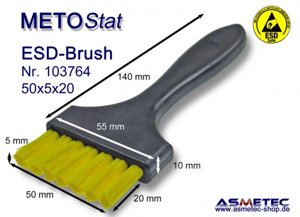 Metostat ESD-Bürste 500520G, antistatisch, leitfähig - www.asmetec-shop.de