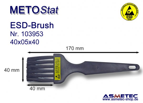 Metostat ESD-Bürste 400540B, antistatisch, leitfähig - www.asmetec-shop.de