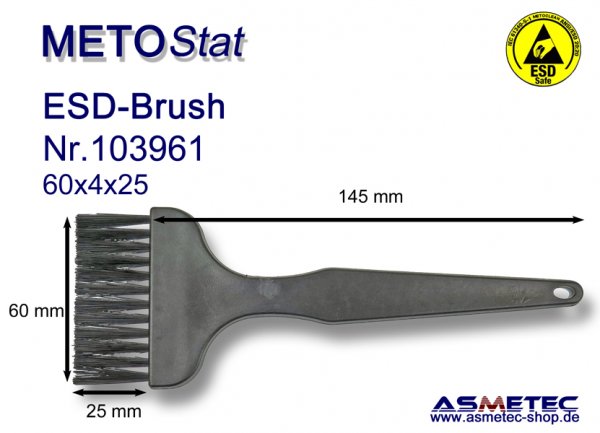 Metostat ESD-Brush 600425B, antistatic, dissipative - www.asmetec-shop.de