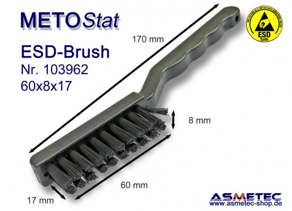 Metostat ESD-Bürste 600817B, antistatisch, leitfähig - www.asmetec-shop.de