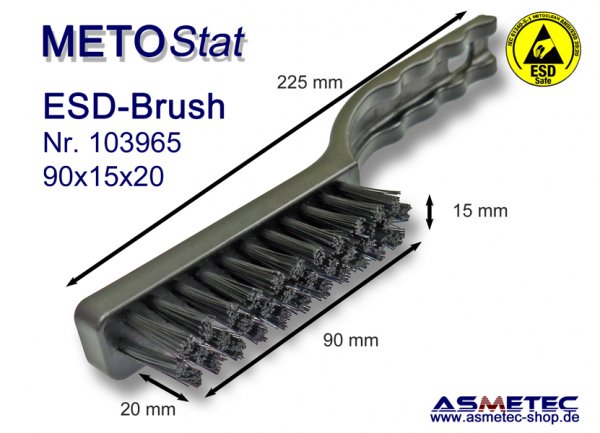 Metostat ESD-Brush 901520B, antistatic, dissipative - www.asmetec-shop.de