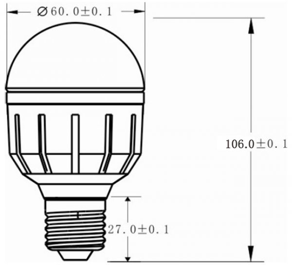 Metolight LED Bulb E27-A60-8W-dimmable LED bulb- www.asmetec-shop.de