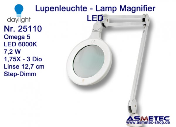 Daylight LED Lamp Magnifier 25110 - www.asmetec-shop.de