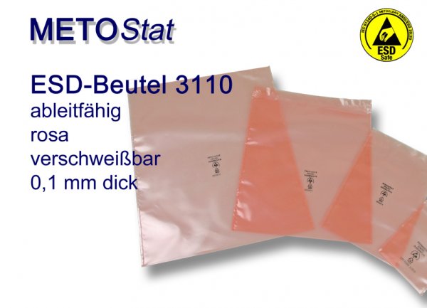 Metostat ESD dissipative bag 3110, sealable - www.asmetec-shop.de