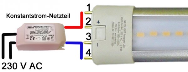 METOLIGHT PL-tube LED-2G11-10W