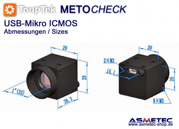 Touptek USB-camera  ICMOS, 10MP - www.asmetec-shop.de