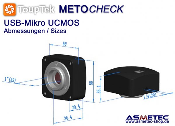 Touptek USB-camera UMOS, 9MP - www.asmetec-shop.de