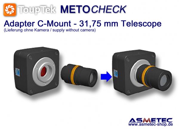 ToupTek ATA075, Adapter C-Mount-Teleskop - www.asmetec-shop.de