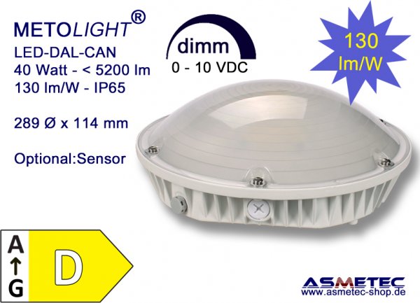 Metolight LED-canopy light-IP65, 40 Watt - www.asmetec-shop.de